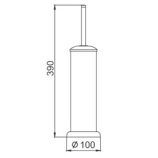 Ершик напольный  Frap F901 хром